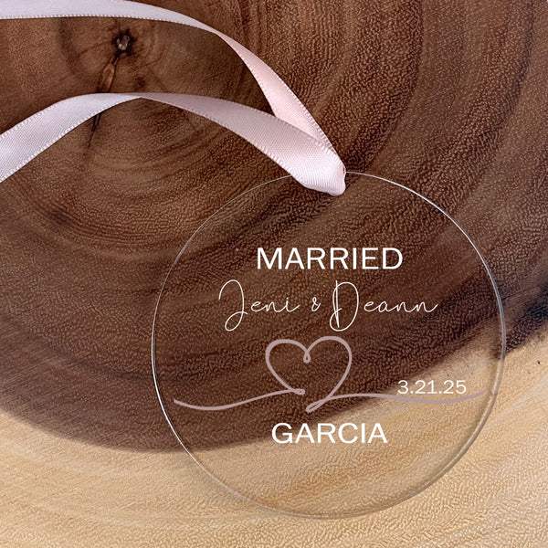 Married Ornament: Newly Married Mr. and Mrs.