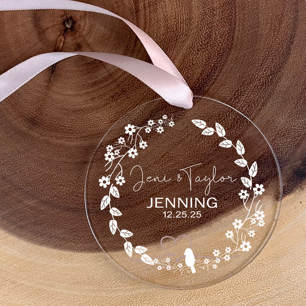 Our First Christmas Ornament: Newly Mr and Mrs