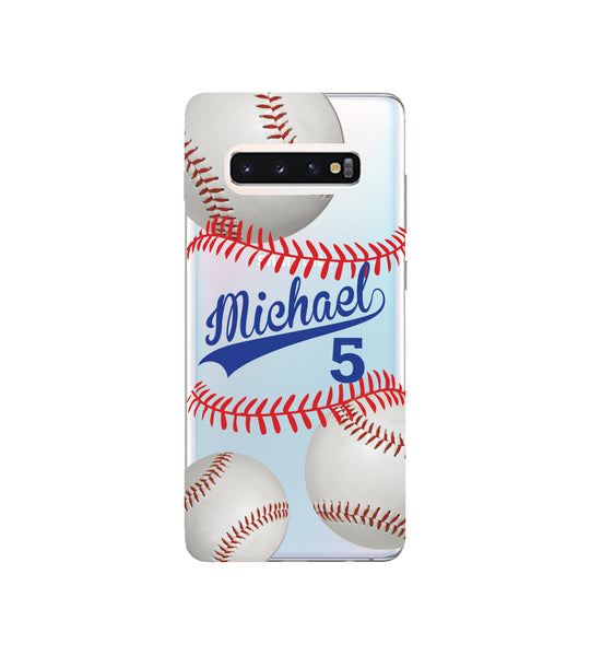 iPhone Case Clear Rubber Samsung Galaxy - Personalized Baseball Case