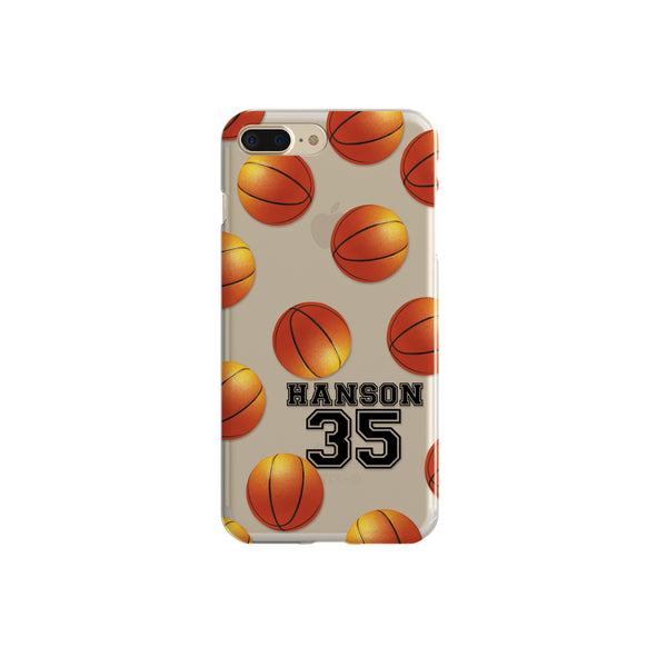 iPhone Case Clear Rubber Samsung Galaxy - Personalized Basketball Case