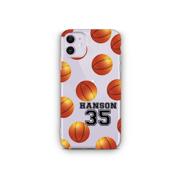 iPhone Case Clear Rubber Samsung Galaxy - Personalized Basketball Case