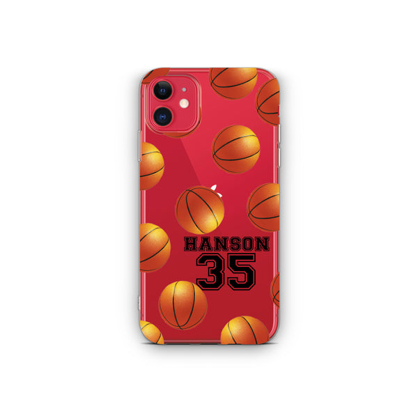 iPhone Case Clear Rubber Samsung Galaxy - Personalized Basketball Case