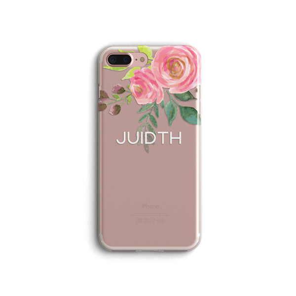 iPhone Case Clear Rubber Samsung Galaxy - Personalized Rose Case