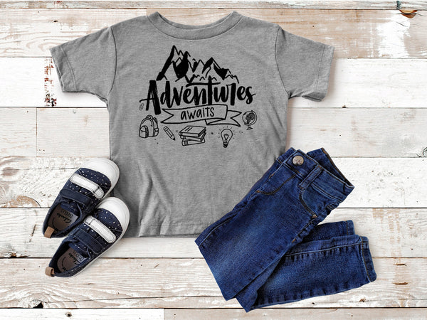 Kids Tee :  Adventures Awaits School