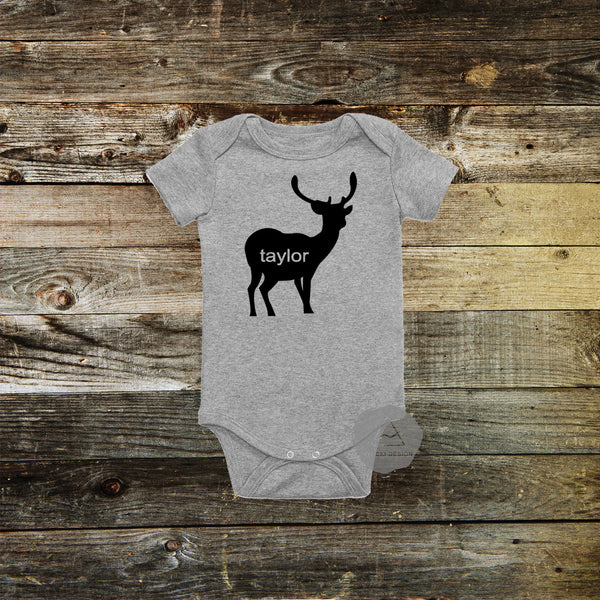 Personalized Deer Baby Bodysuit