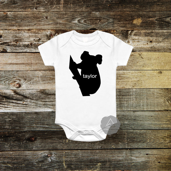Personalized Koala Baby Bodysuit