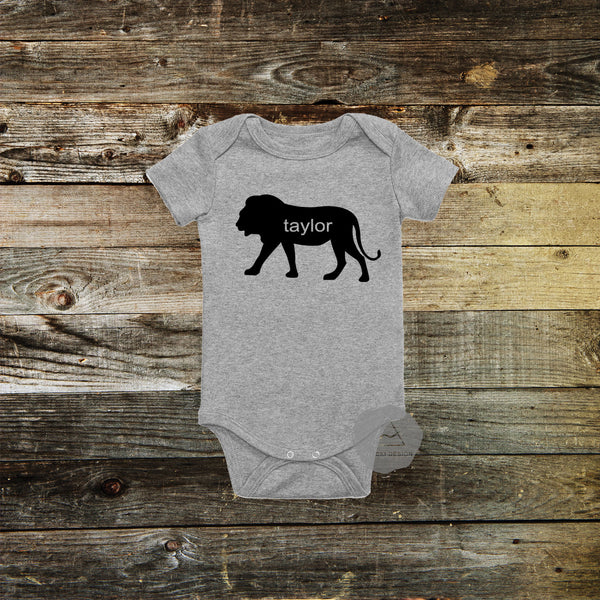 Personalized Lion Baby Bodysuit