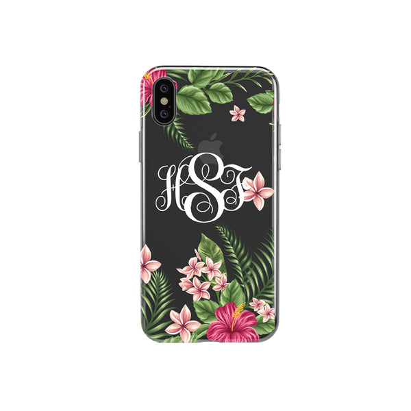 iPhone Case Clear Rubber Samsung Galaxy - Monogram Tropical Case