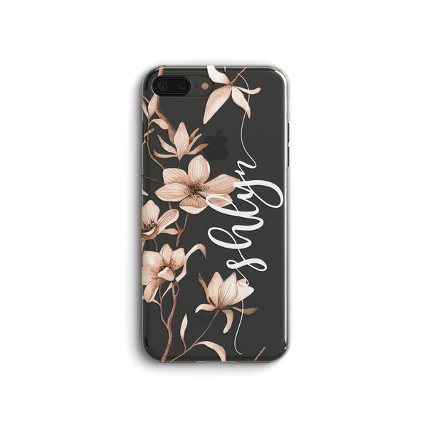iPhone Case Clear Rubber Samsung Galaxy - Personalized Magnolia Case
