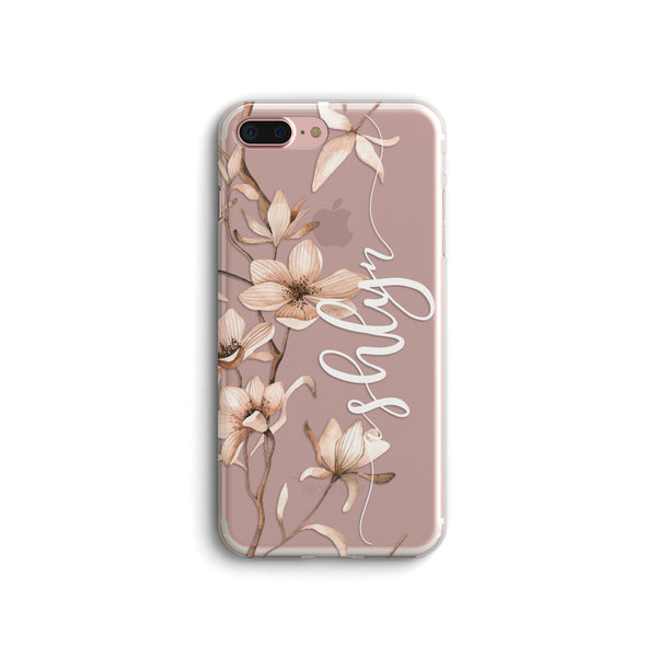iPhone Case Clear Rubber Samsung Galaxy - Personalized Magnolia Case