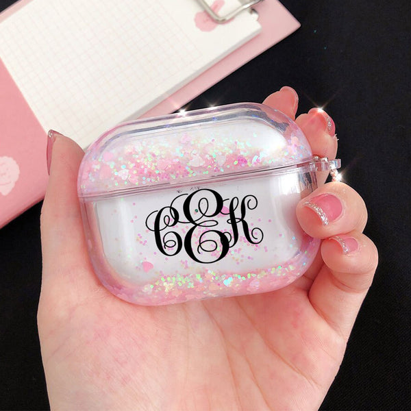 AirPods Pro - Personalized Monogram Glitter AirPods Pro