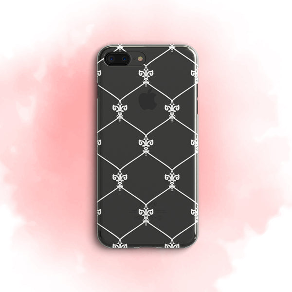 iPhone Case Clear Rubber Samsung Galaxy - Simply Laced Pattern Case