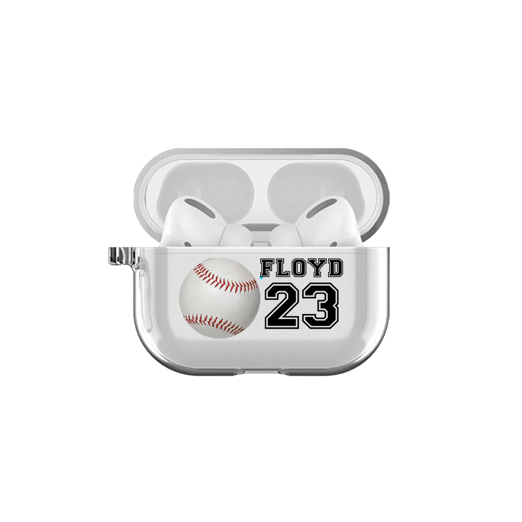 AirPods Pro - Personalized Baseball Clear Case