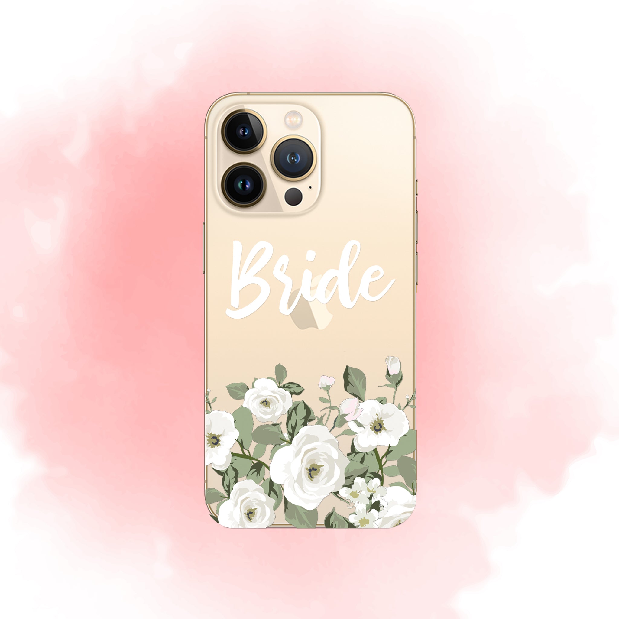 iPhone Case Clear Rubber Samsung Galaxy - Bride White Roses Case