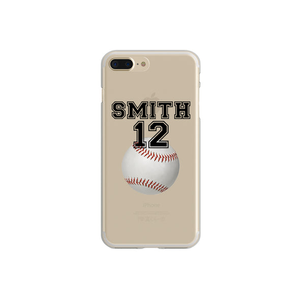 iPhone Case Clear Rubber Samsung Galaxy - Personalized Baseball Case