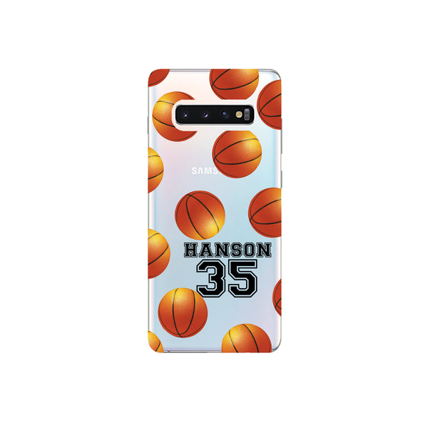 iPhone Case Clear Rubber Samsung Galaxy - Personalized Basketball Case