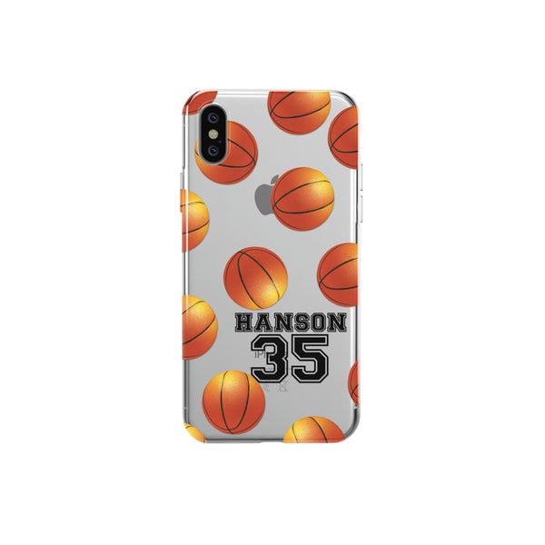 iPhone Case Clear Rubber Samsung Galaxy - Personalized Basketball Case