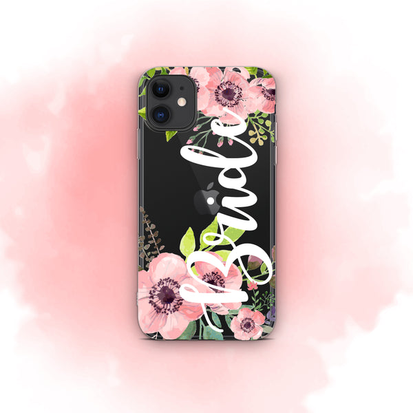 iPhone Case Clear Rubber Samsung Galaxy - Bride Floral Case