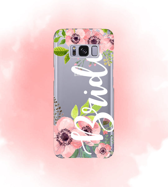 iPhone Case Clear Rubber Samsung Galaxy - Bride Floral Case