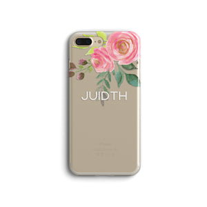 iPhone Case Clear Rubber Samsung Galaxy - Personalized Rose Case