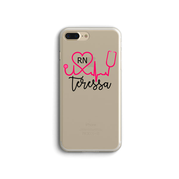 iPhone Case Clear Rubber Samsung Galaxy - Personalized Nurse Case