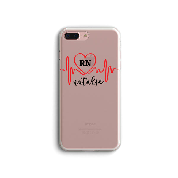 iPhone Case Clear Rubber Samsung Galaxy - Personalized Nurse Case