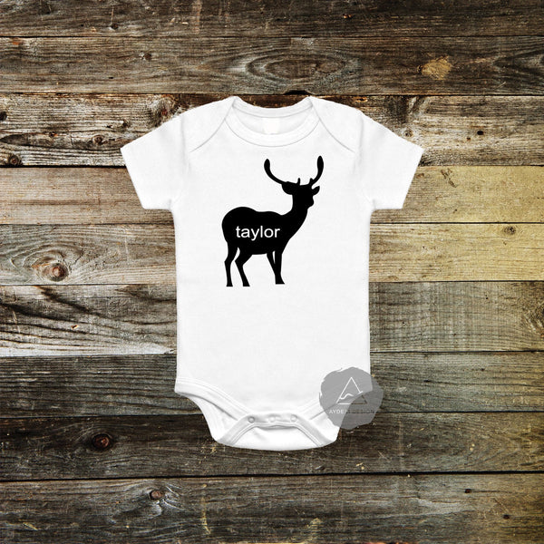 Personalized Deer Baby Bodysuit