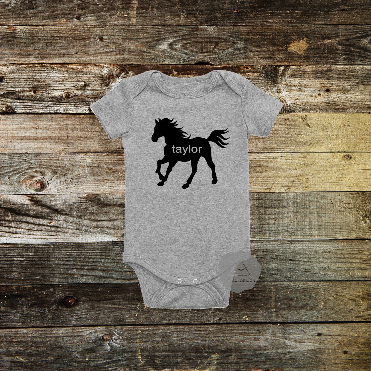 Personalized Horse Baby Bodysuit