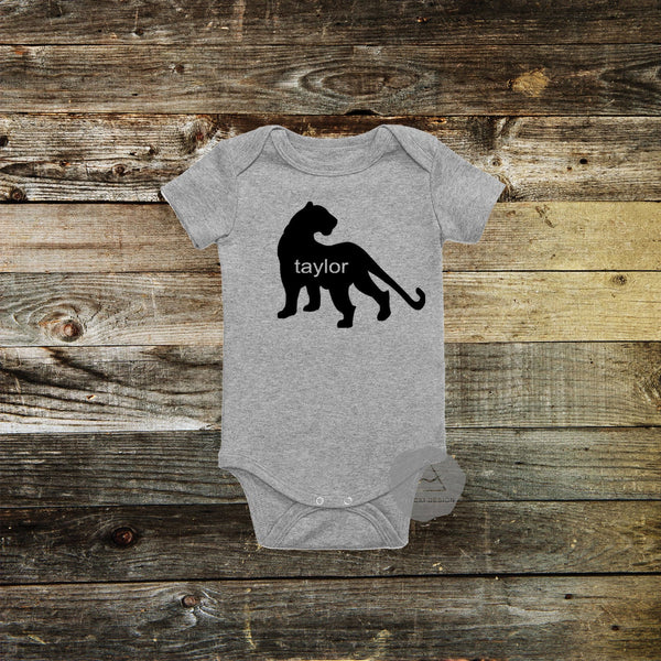 Personalized Panther Baby Bodysuit
