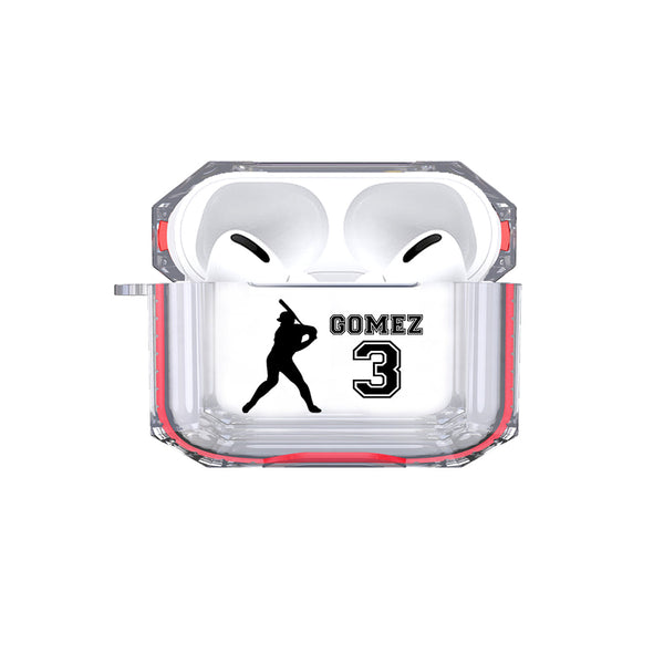 Protective Customized Sports Airpods Pro Case Baseball Name and Number Air pods Pro Case Personalized Gift for Baseball Player Coach Mom Dad
