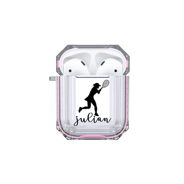 Protective Customized Sports Airpod Case Tennis Name Airpods Case Personalized Gift for Girl's Women's Tennis Player Coach Mom Girl Dad Gift