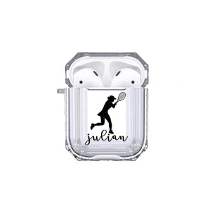 Protective Customized Sports Airpod Case Tennis Name Airpods Case Personalized Gift for Girl's Women's Tennis Player Coach Mom Girl Dad Gift