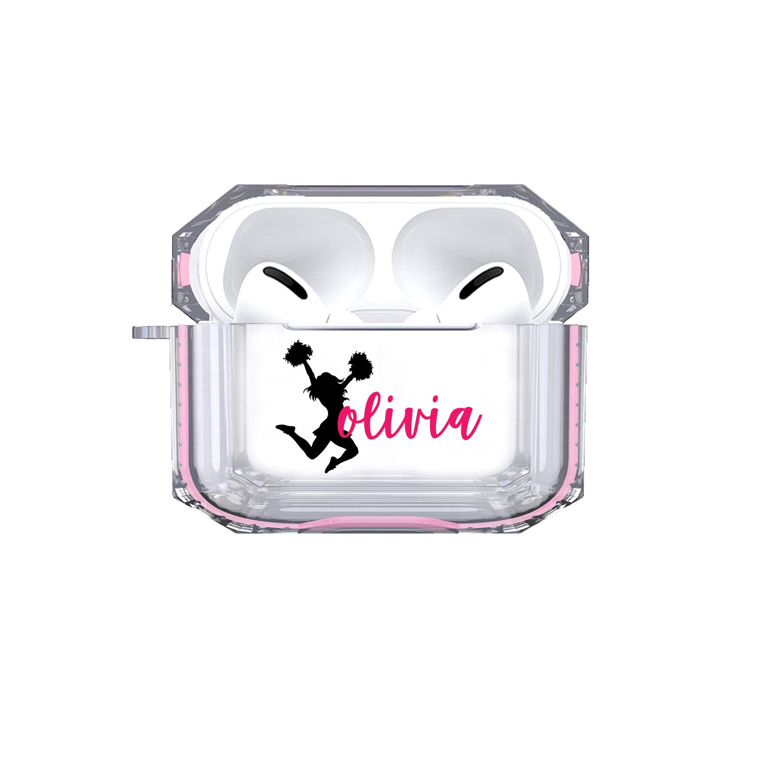 Protective Customized Sports Airpods Pro Case Cheer Name Air pod Pro Case Personalized Gift Cheerleading Cheerleader Cheer Airpod case cover