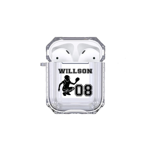 Protective Customized Sports Airpod Case Softball Name and Number Airpods Case Personalized Gift for Softball Catcher Softball Mom CoachGift