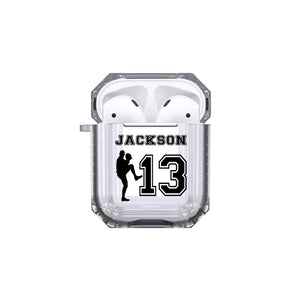 Protective Customized Sports Airpod Case Baseball Pitcher Name and Number Airpods Case Personalized Gift for Baseball Coach Mom Dad Fan