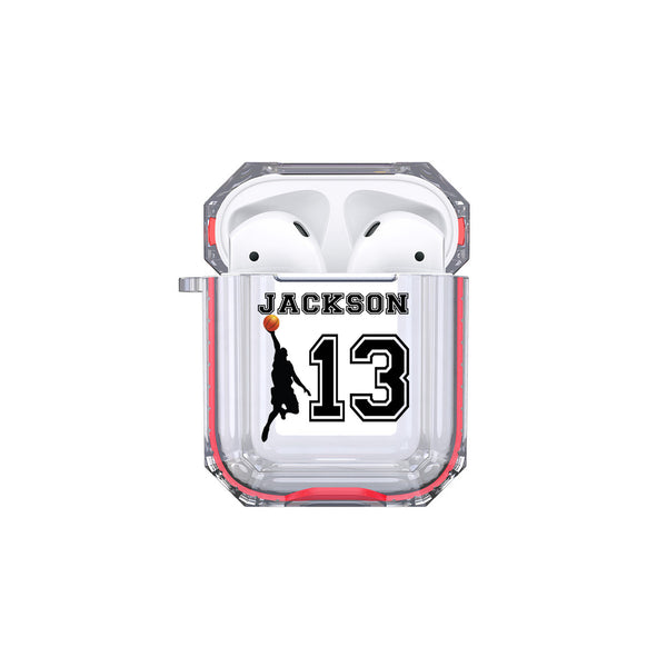 Protective Customized Sports Airpod Case Basketball Player Name and Number Airpods Case Personalized Gift for Basketball Coach Mom Dad Fan