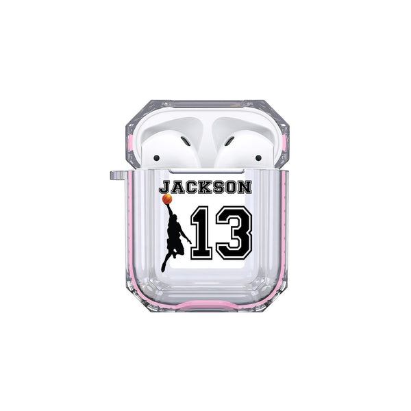 Protective Customized Sports Airpod Case Basketball Player Name and Number Airpods Case Personalized Gift for Basketball Coach Mom Dad Fan