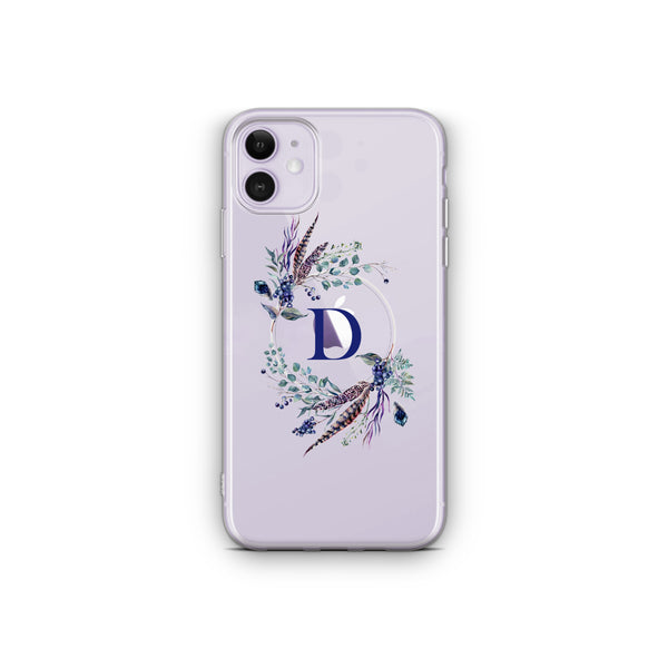 iPhone Case Clear Rubber Samsung Galaxy - Personalized Initial Case