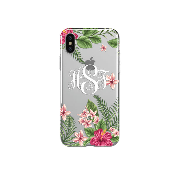iPhone Case Clear Rubber Samsung Galaxy - Monogram Tropical Case