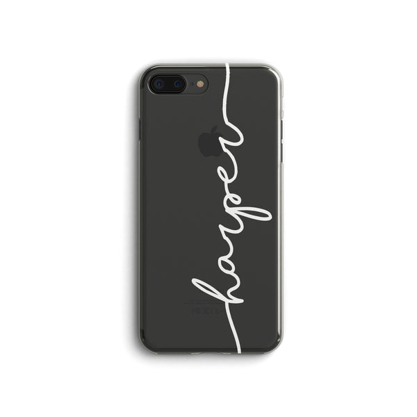 iPhone Case Clear Rubber Samsung Galaxy - Personalized Name Case