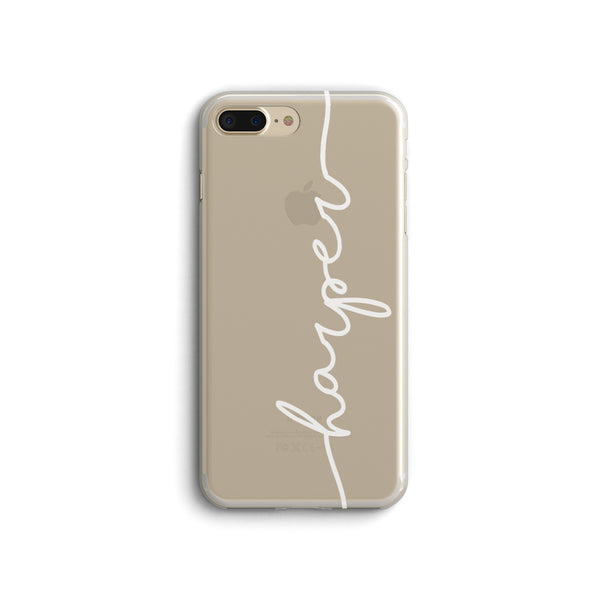 iPhone Case Clear Rubber Samsung Galaxy - Personalized Name Case