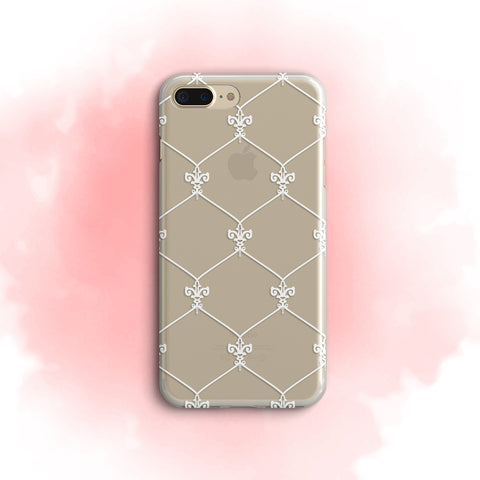 iPhone Case Clear Rubber Samsung Galaxy - Simply Laced Pattern Case