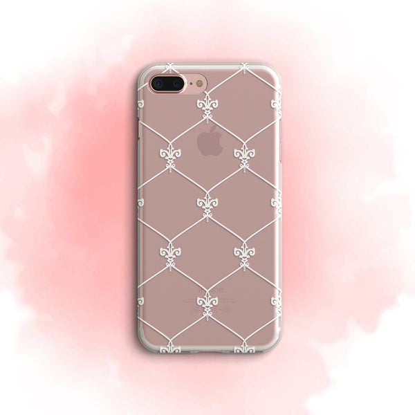 iPhone Case Clear Rubber Samsung Galaxy - Simply Laced Pattern Case